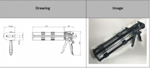 Pistol Cartuse duble 585 ml 